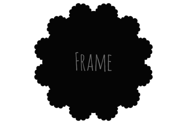 Simple round frame monogram template