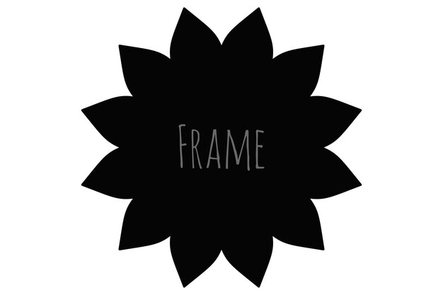 Simple round frame monogram template