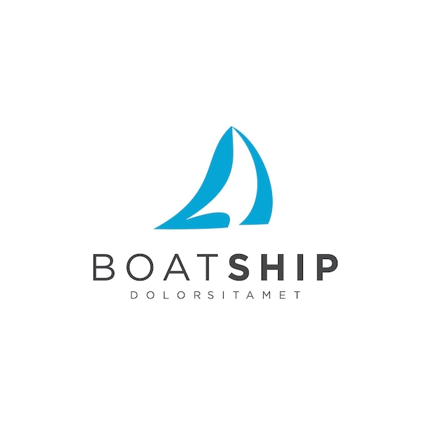 Simple sailing yacht logo design inspiration