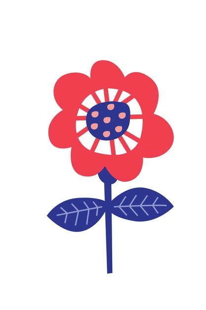 Simple Scandinavian Floral Design Illustration