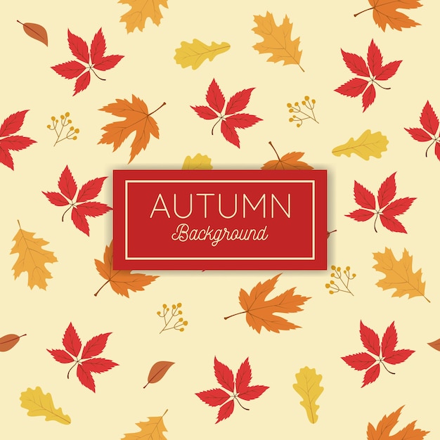 Simple seamless autumn pattern earth tone background