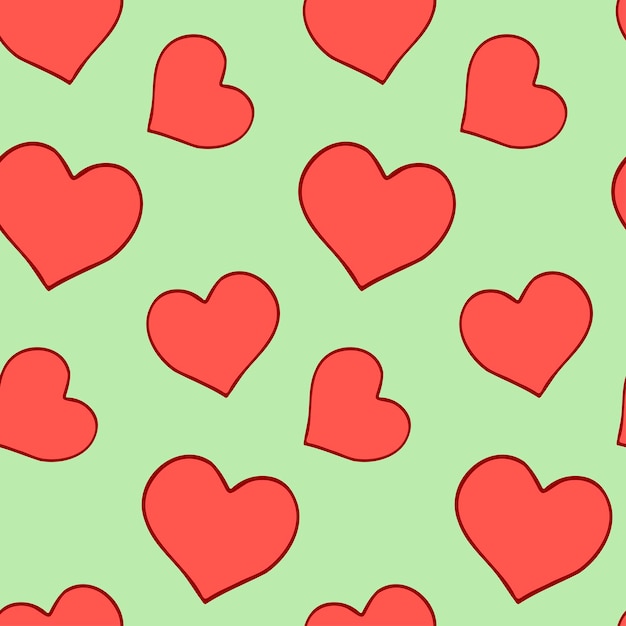 Simple seamless pattern in the form of hearts.