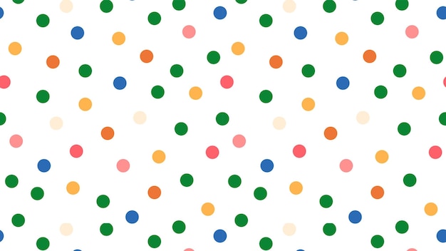 Vector simple seamless pattern with colorful dots repeating background