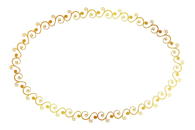 простой бесшовный вектор золотой золотой овальный ручной рисунок эскиз цветочной границы
