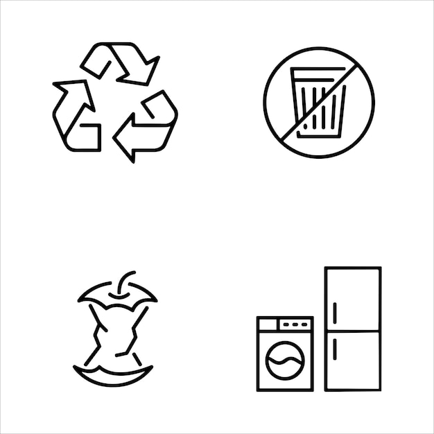 Vector simple set of eco related vector line icons