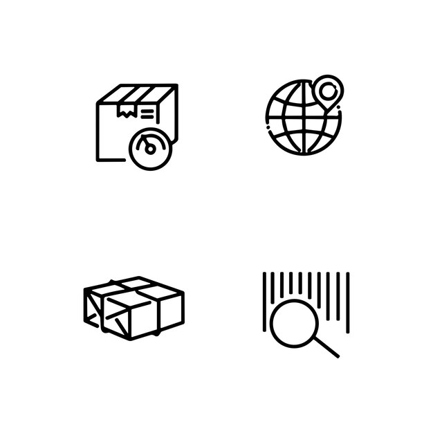 Simple Set of Food Delivery Related Vector Line Icons