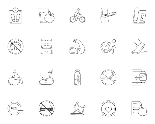 Simple set of gym icons