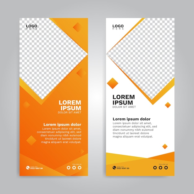 Vector simple set of modern vertical banners