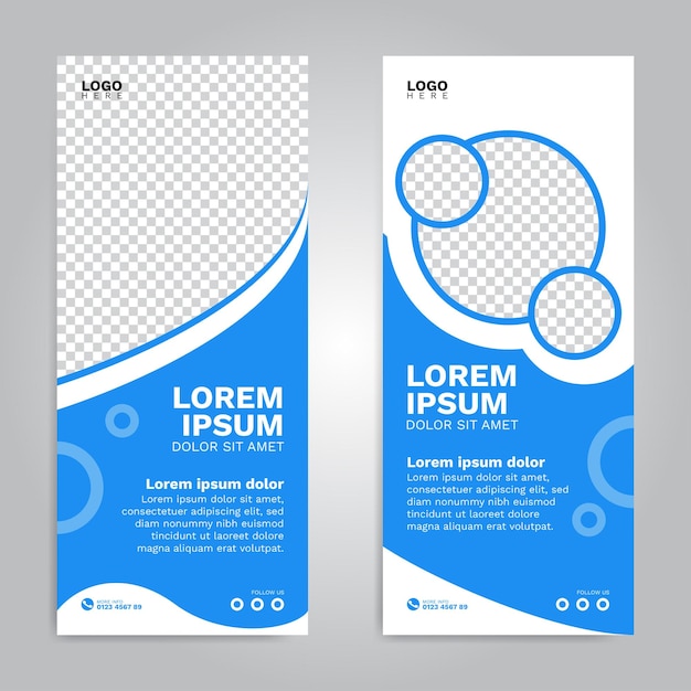 Vector simple set of modern vertical banners