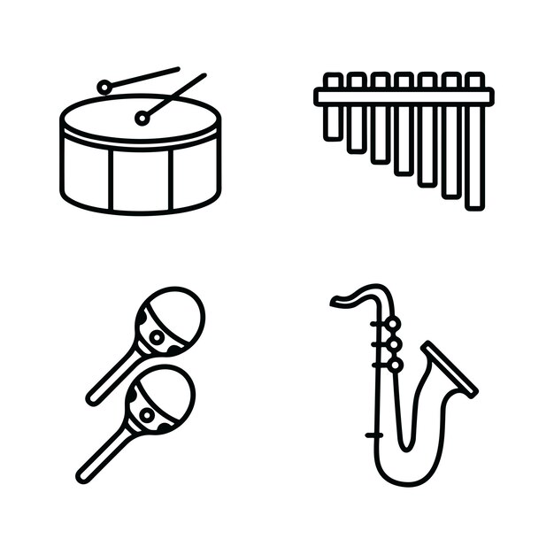 Simple Set of Music Festival Related Vector Line Icons Contains such Icons as Singer Stage Happy