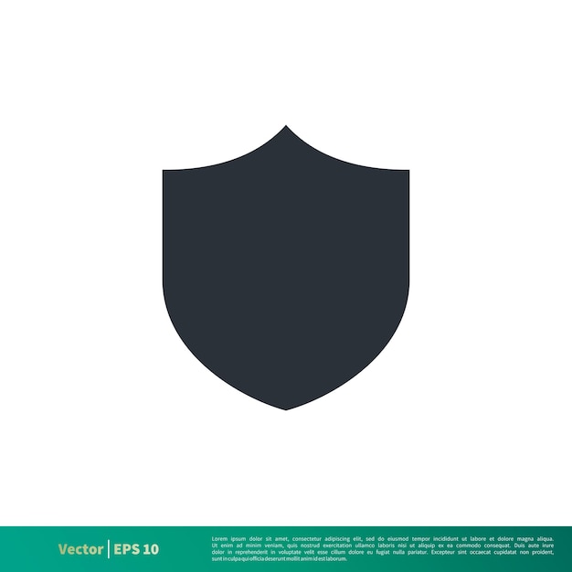 シンプルな形の盾のアイコン ベクトルのロゴのテンプレート イラスト デザイン ベクトル EPS 10