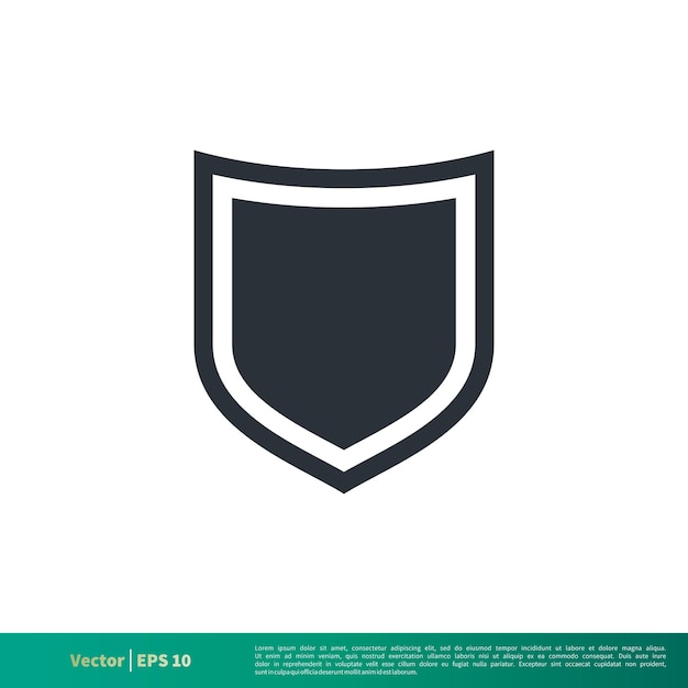 Simple Shape Shield Icon Vector Logo Template Illustration Design Vector EPS 10