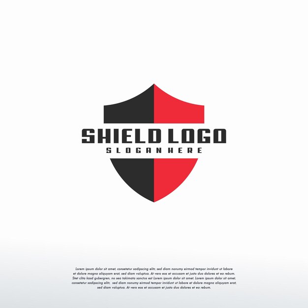 Простой вектор дизайна логотипа shield, шаблон логотипа shield emblem, значок логотипа