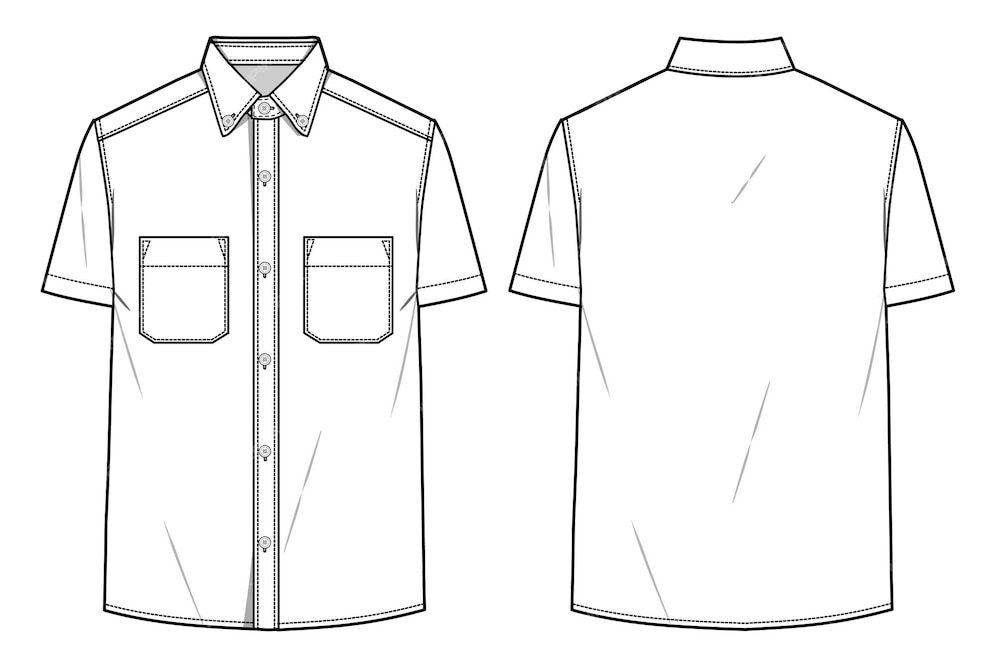 Premium Vector | A simple shirt with a collar and buttons.