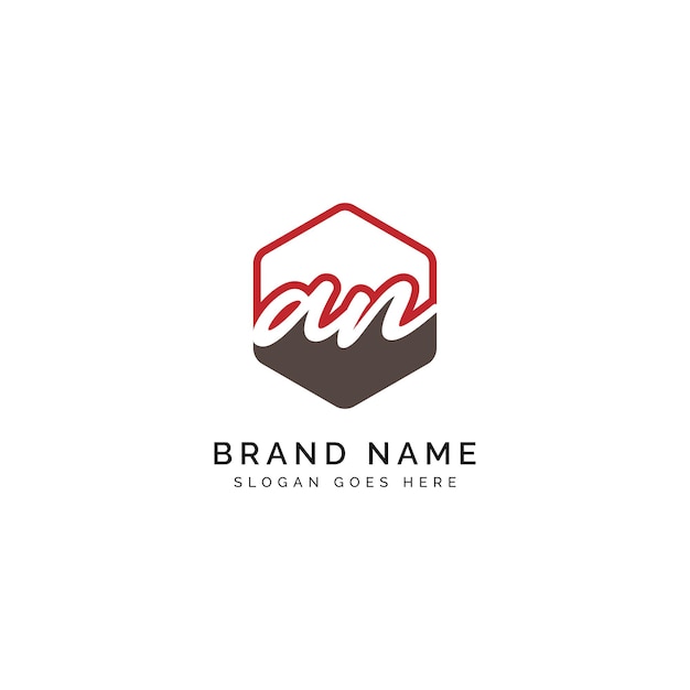 Vector simple signature logo for alphabet an - handwritten signature for photography and fashion business