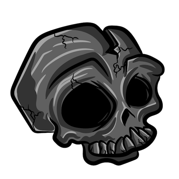 simple skull for t shirt design