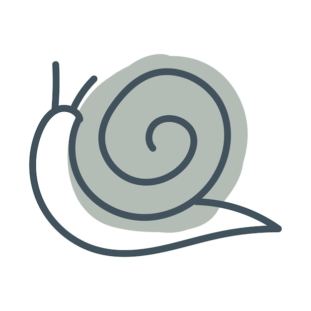 A simple snail Vector illustration isolated on white background