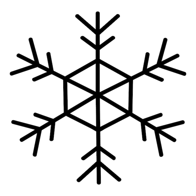 Simple snowflake for creating New Year and Christmas decorations