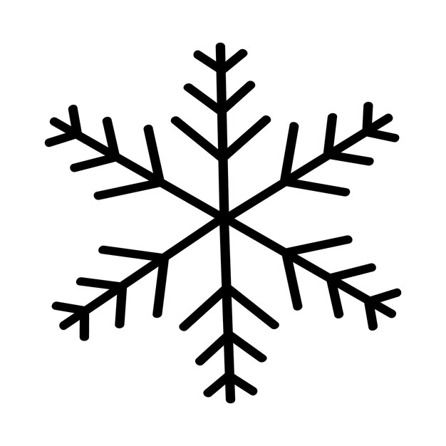 Simple snowflake for creating New Year and Christmas decorations