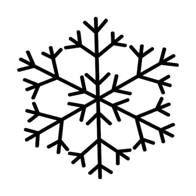Simple snowflake for creating New Year and Christmas decorations