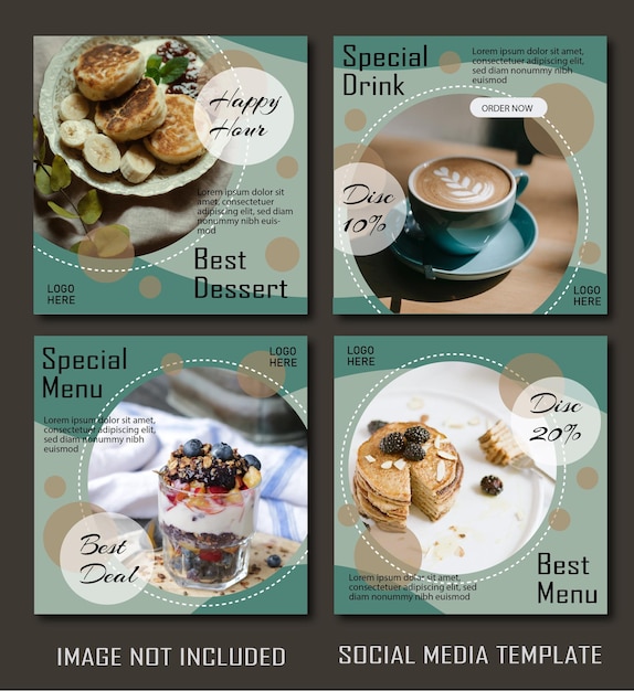 simple social media food design
