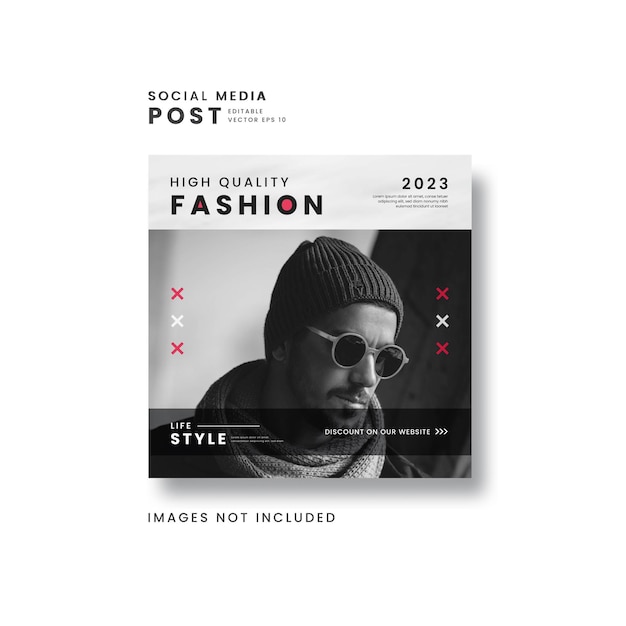 シンプルなソーシャル メディア Instagram フィード投稿ファッション販売バナー テンプレート