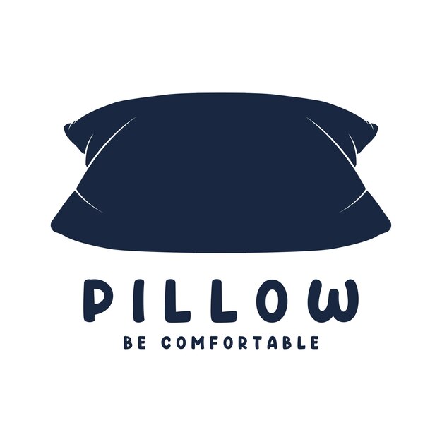 Vector simple soft pillow logo template design vector illustration