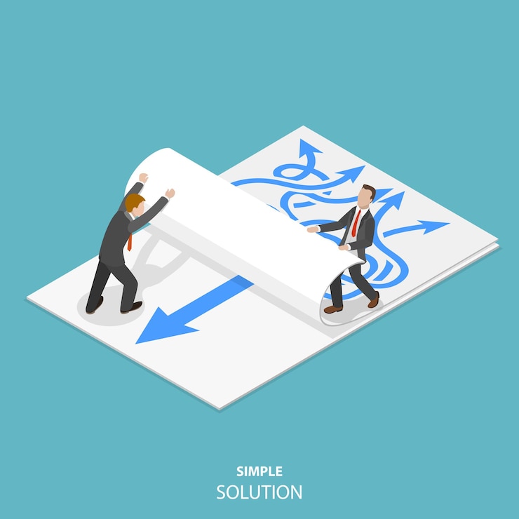 Vector simple solution flat isometric concept