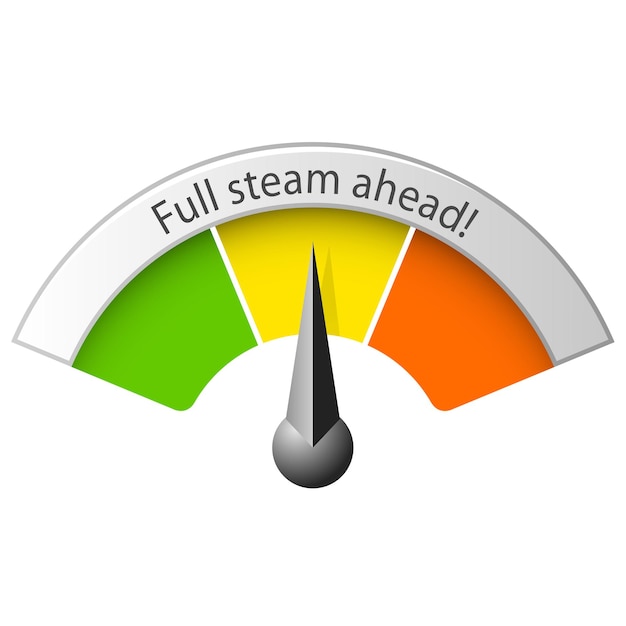 Simple speedometer with three fields and additional explanation box