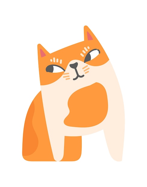 Vector simple spotted cat