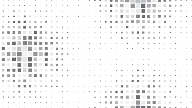 Simple square halftone with grey geometric color background