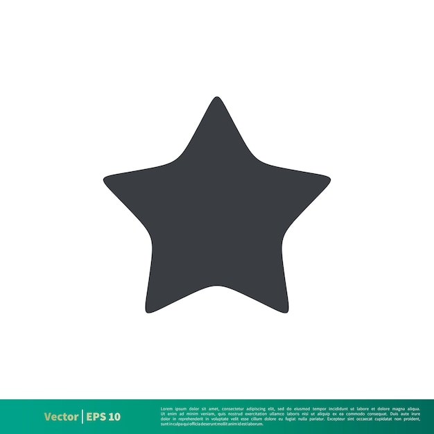 Simple Star Shape Icon Vector Logo Template Illustration Design Vector EPS 10