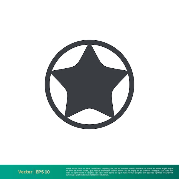 Simple Star Shape Icon Vector Logo Template Illustration Design Vector EPS 10