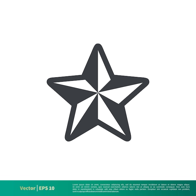 Простая форма звезды значок векторный логотип шаблон иллюстрации дизайн вектор EPS 10