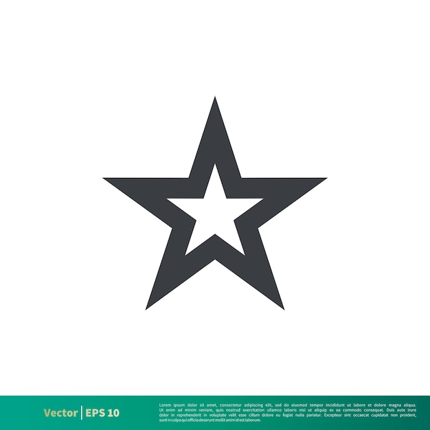 Simple Star Shape Icon Vector Logo Template Illustration Design Vector EPS 10