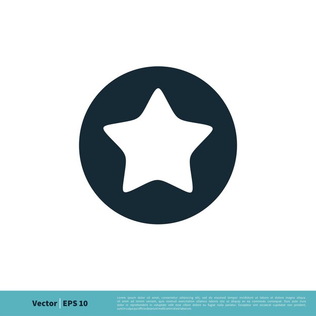 Simple Star Shape Icon Vector Logo Template Illustration Design Vector EPS 10