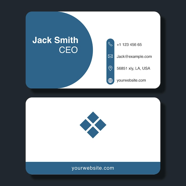 Современный дизайн визитной карточки в простом стиле