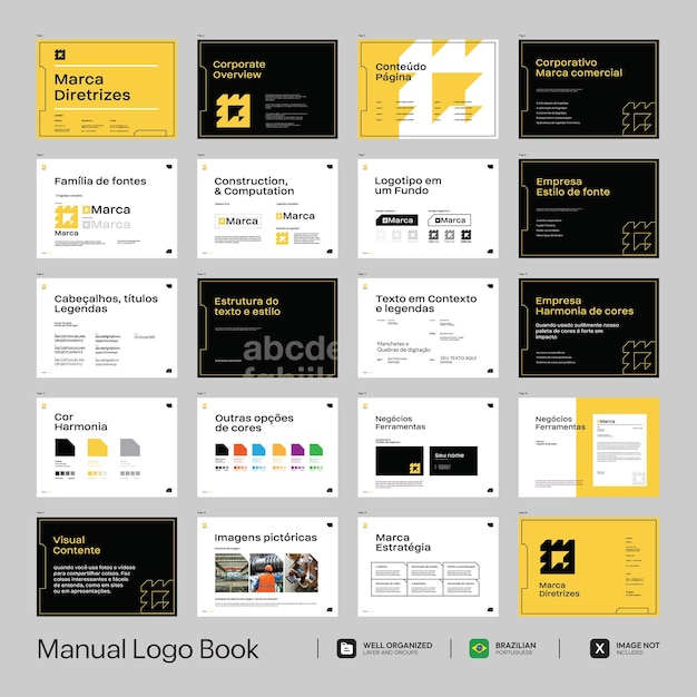 Stile semplice e layout moderno per la linea guida del logo