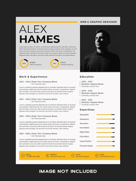 Vector simple style resume cv