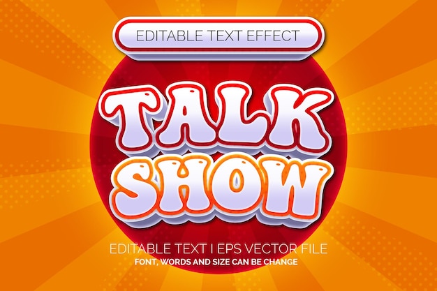 Simple talk show style text effects