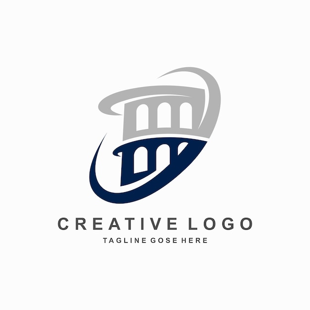 Vector simple temple logo template