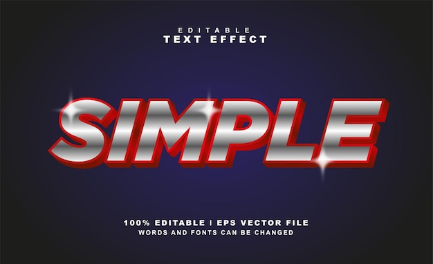 Simple text effect free eps vector