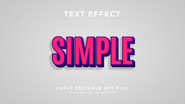 Vector simple text effect