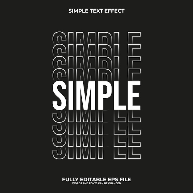 Vector simple text effect