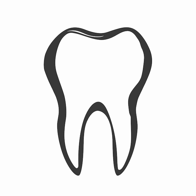 Vector simple tooth logo icon design flat vector illustration