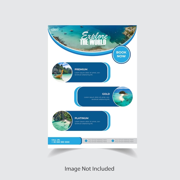 Simple travel flyer design