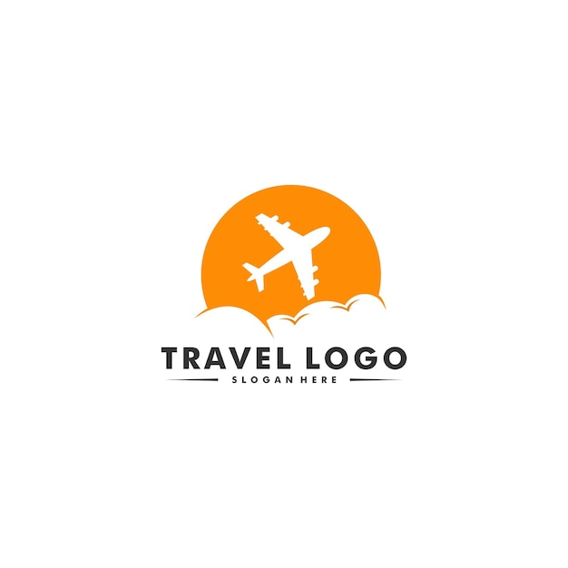 シンプルな旅行のロゴのデザイン テンプレート