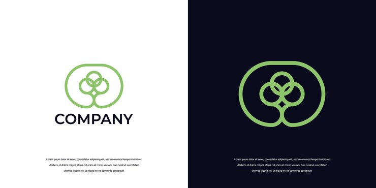 Vector simple tree logo design abstract