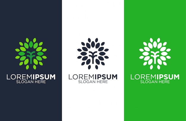 Simple tree logo design templates