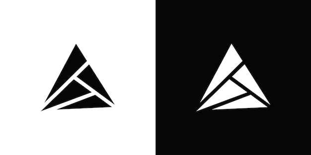 Simple triangle vector logo in a modern style